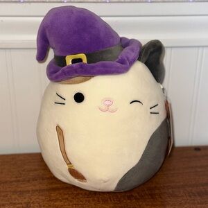 Squishmallows Witch Cam The Cat Plush - Purple and Gray